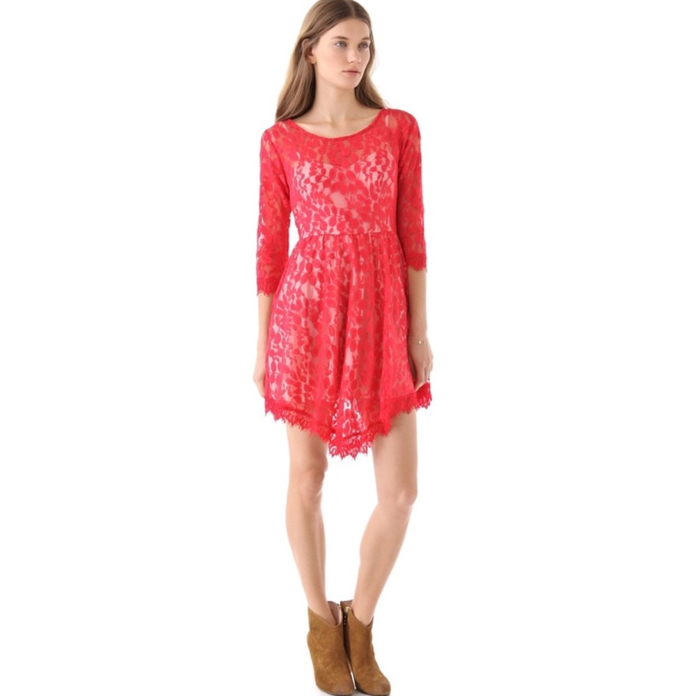 Free People Floral Lace Dress